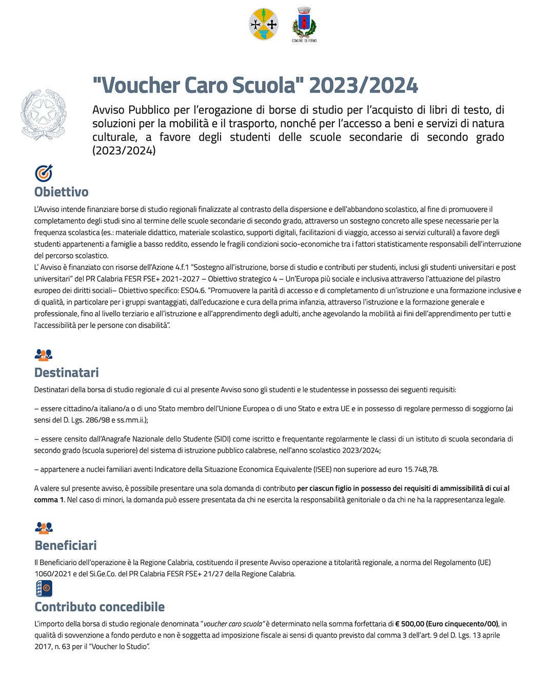 Voucher Caro Scuola